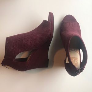 Open Toed Wedge Booties